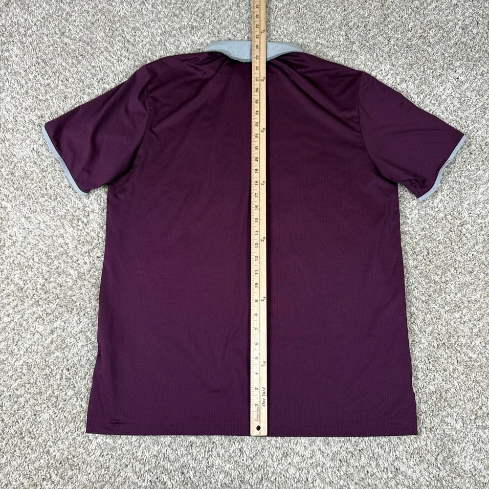 Adidas Polo Shirt Mens Large‎ Maroon Bandon Dunes Golf Climacool Short Sleeve